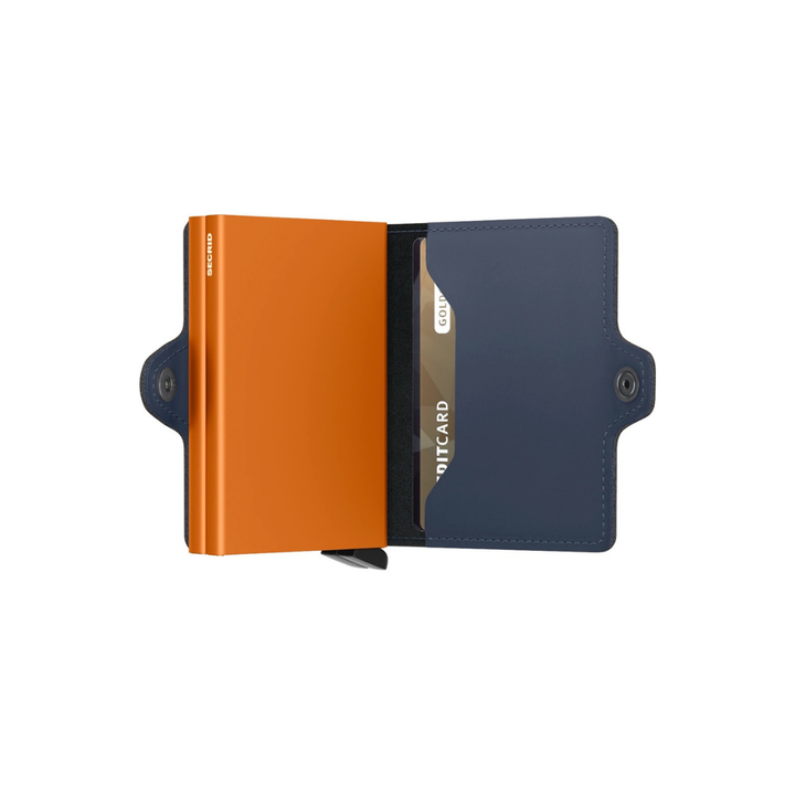 Secrid Matte NIghtblue-Orange Twinwallet