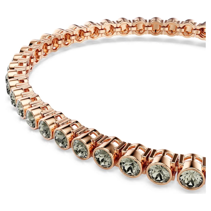 Swarovski Imber Rose Gold-Tone Plated Bracelet With Black Crystals 5734240