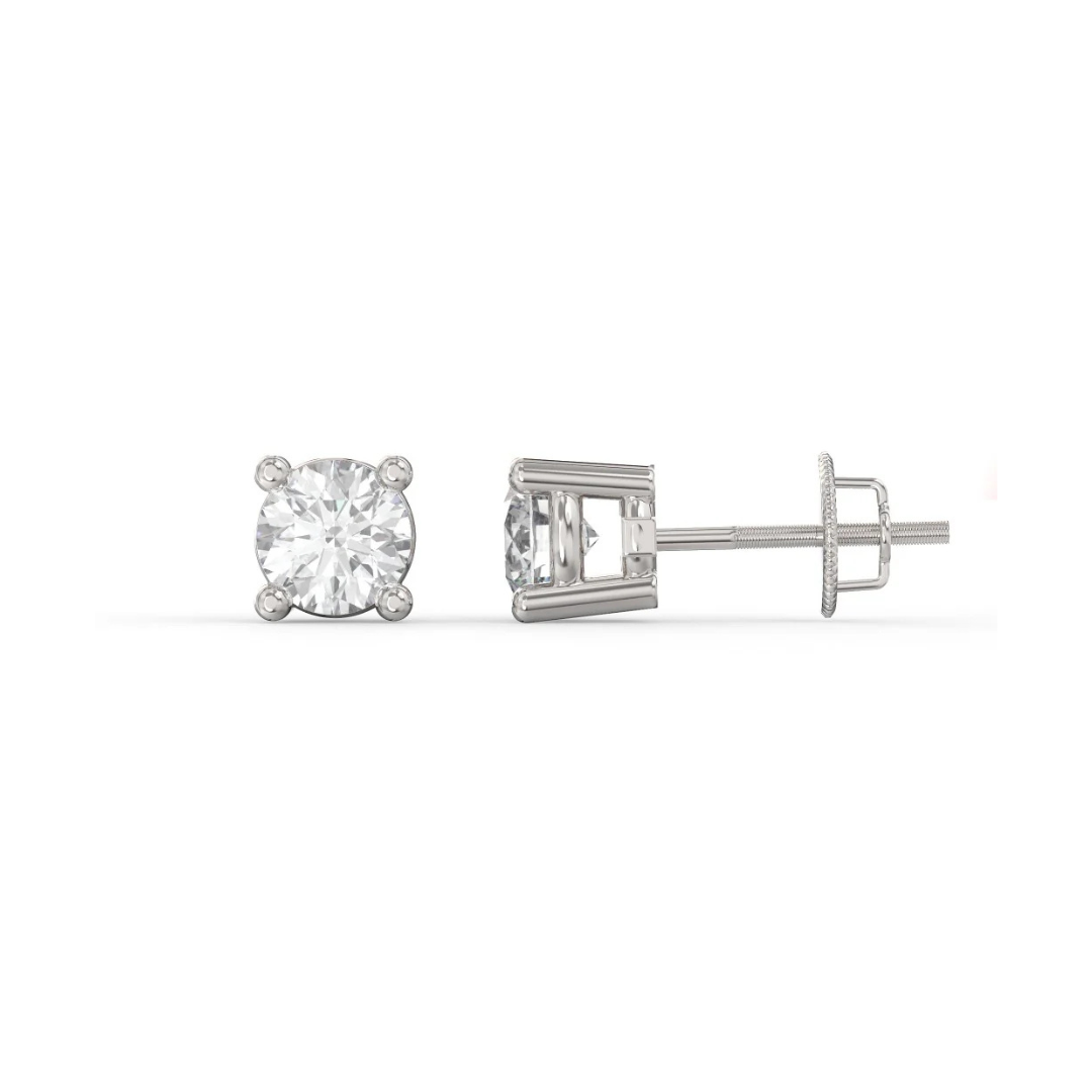 14K White Gold 0.10 CTW Lab Grown Diamond Stud Earrings