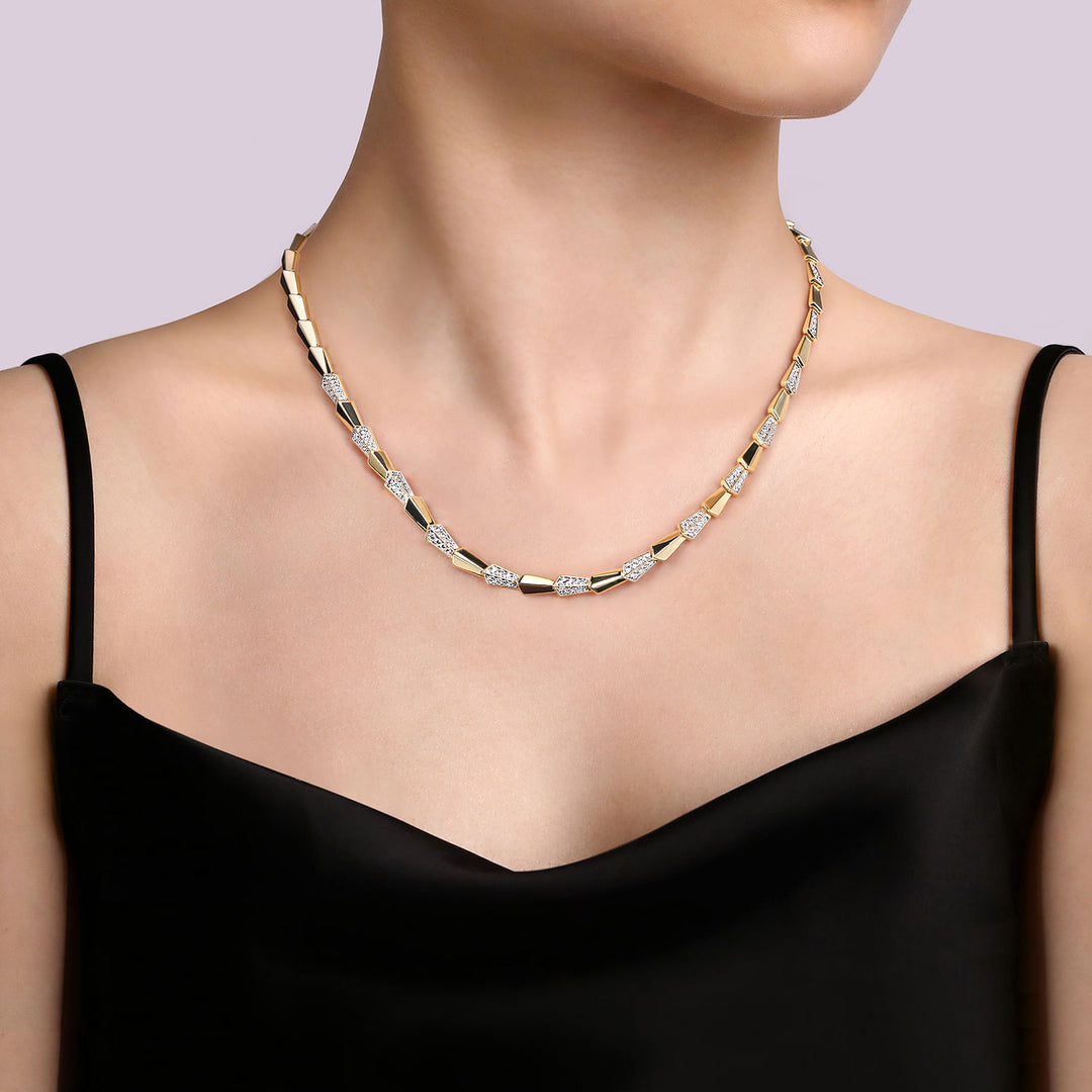 14K Yellow And White Gold 1.57 CTW Diamond 16" Necklace