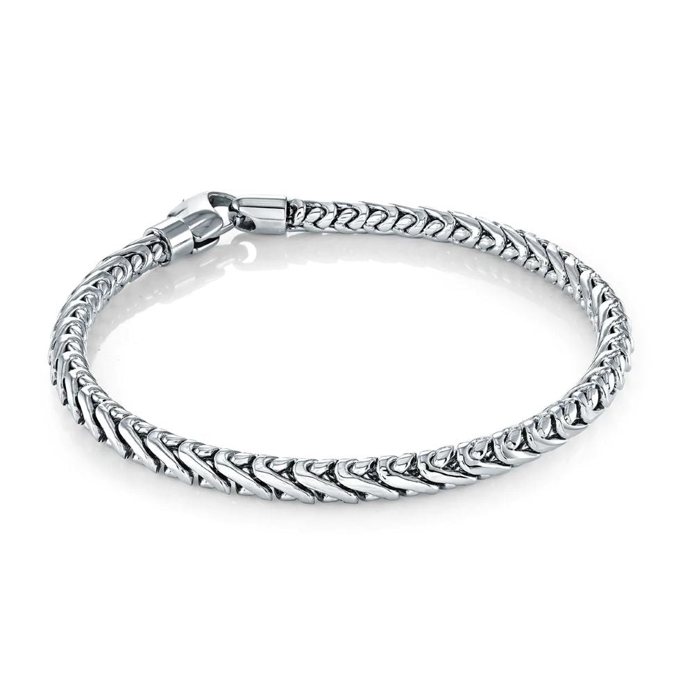 Italgem Stainless Steel Byzantine 8.5" Bracelet