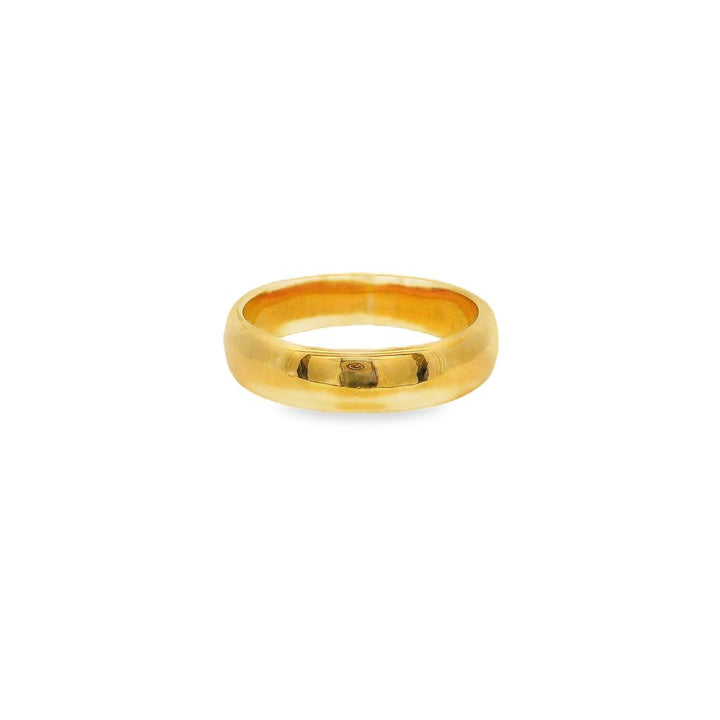 Estate - 22K Yellow Gold Polished Ring, Size 7.5