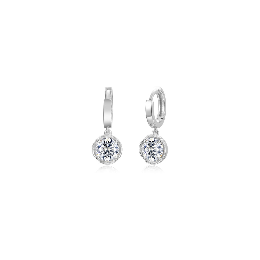 Lafonn Rhodium Plated Sterling Silver Cubic Zirconia Drop Earrings