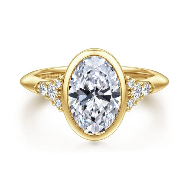 14K Yellow Gold 0.21 CTW Diamond Semi-Mount Engagement Ring