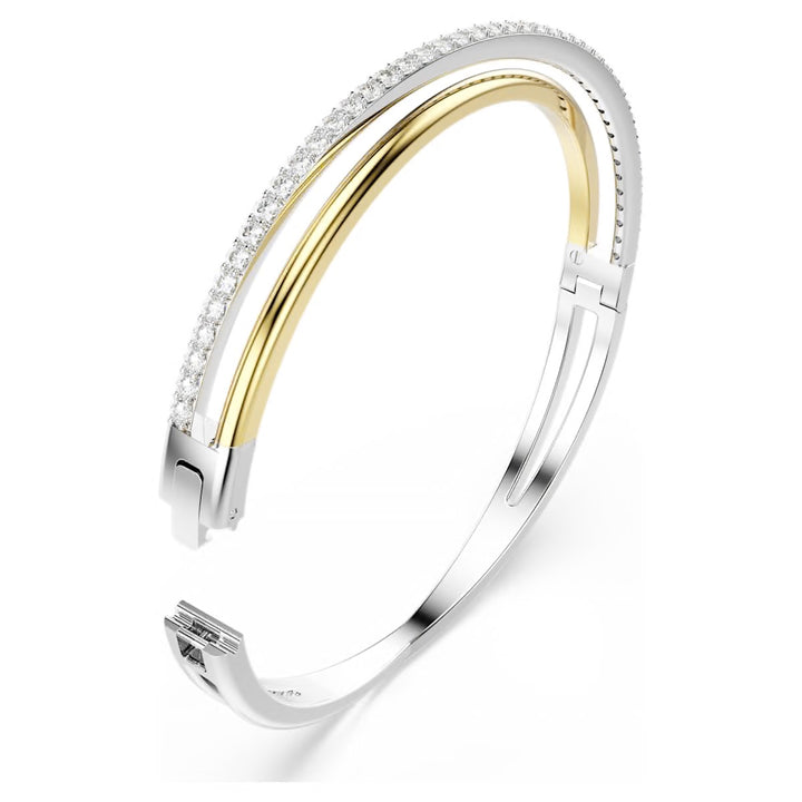 Swarovski Hyperbola Two-Tone Plated Bangle With Clear 5689720