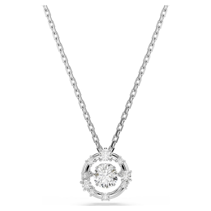 Swarovski Constella Rhodium Plated Necklace With Clear Cubic Zirconia 5738247