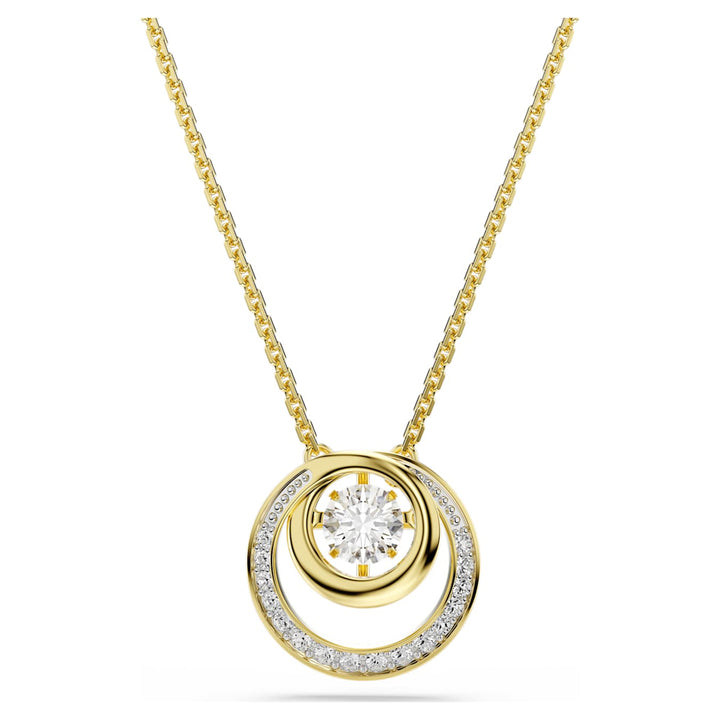 Swarovski Hyperbola Gold-Tone Plated Necklace With Clear Crystals 5738248