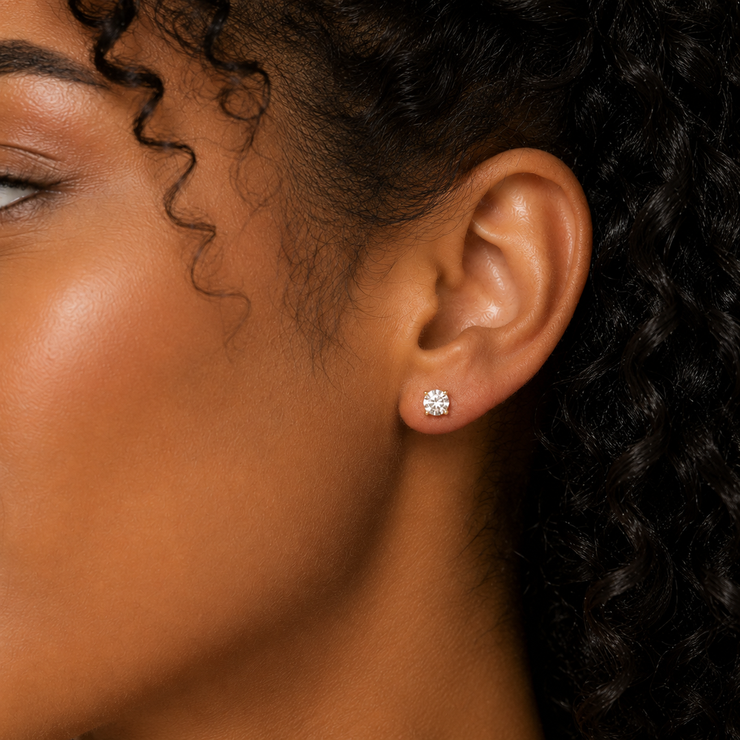 14K Yellow Gold 0.75ctw LAB Grown Diamond Stud Earrings