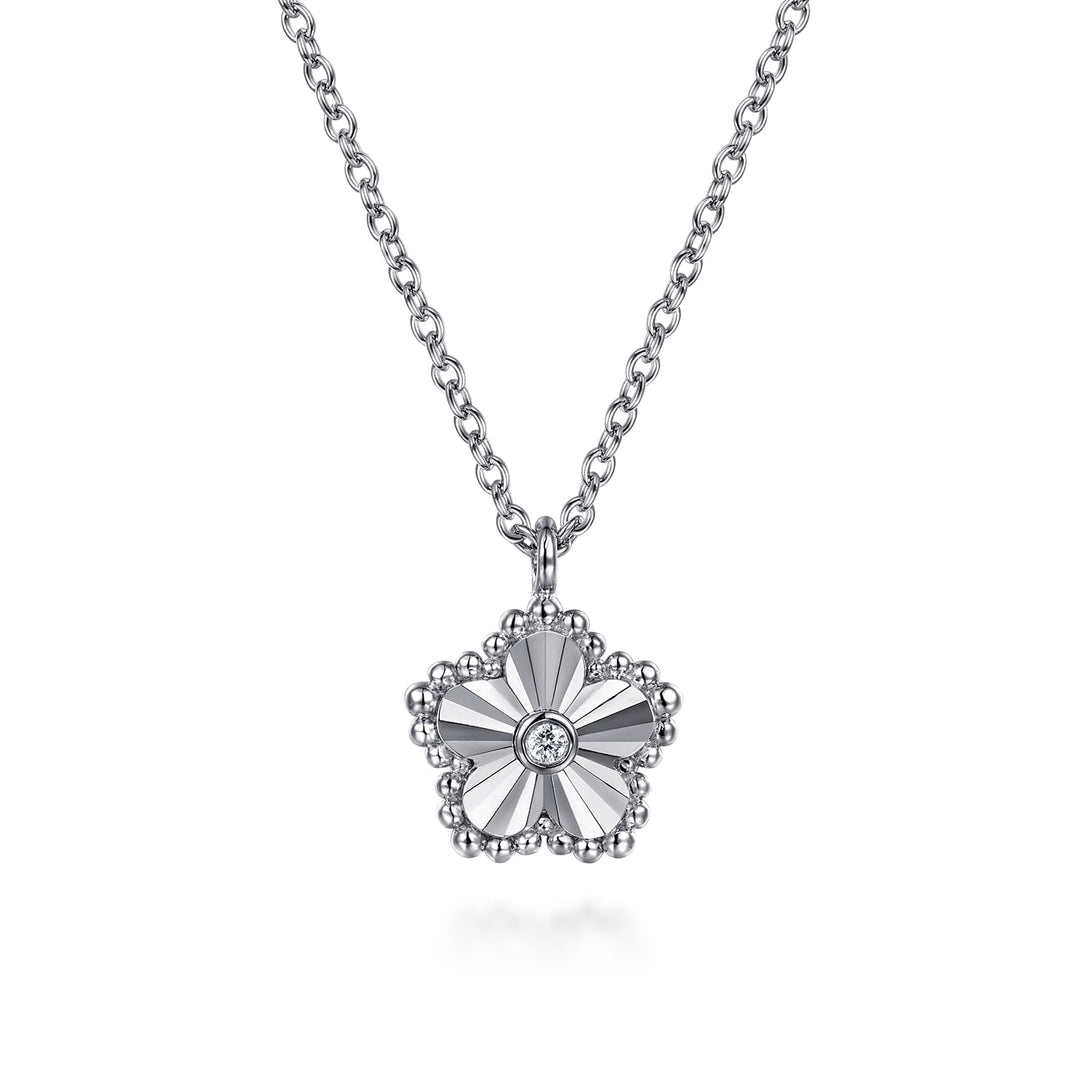 Sterling Silver Gabriel & Co Diamond Pendant Bujukan