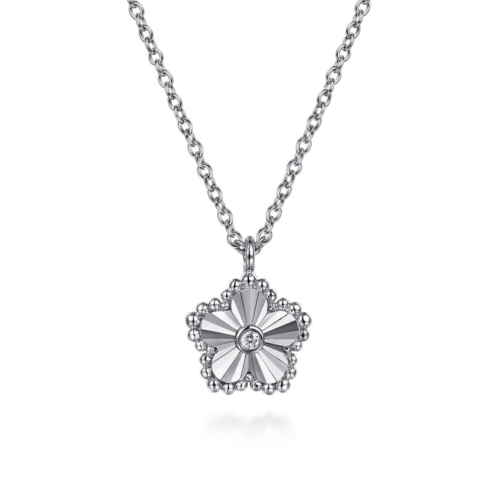 Sterling Silver Gabriel & Co Diamond Pendant Bujukan