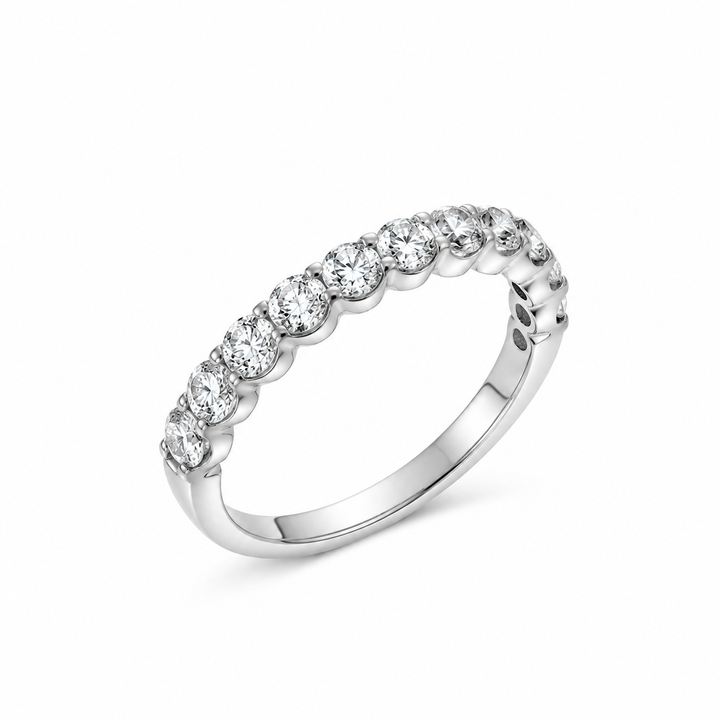 14K White Gold 0.75 CTW RBC Diamond Band
