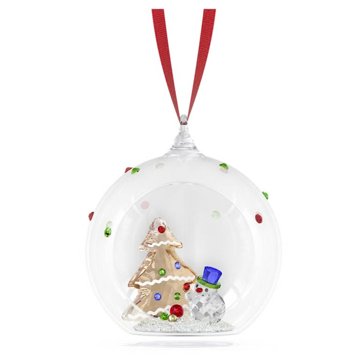 Swarovski Holiday Cheers Tree and Snowman Ball Ornament 5701509