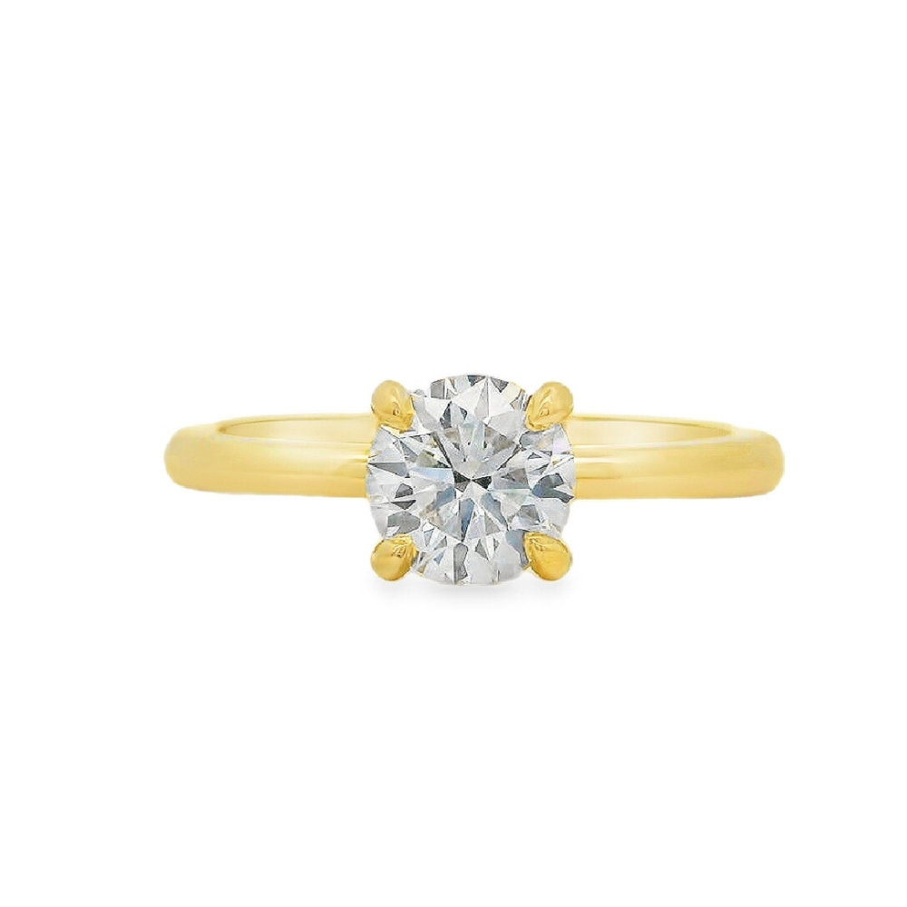 Women's 14K Yellow Gold Solitaire Ring Mount 420-00142