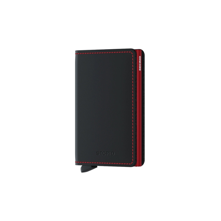 Secrid Matte Black-Red Slimwallet