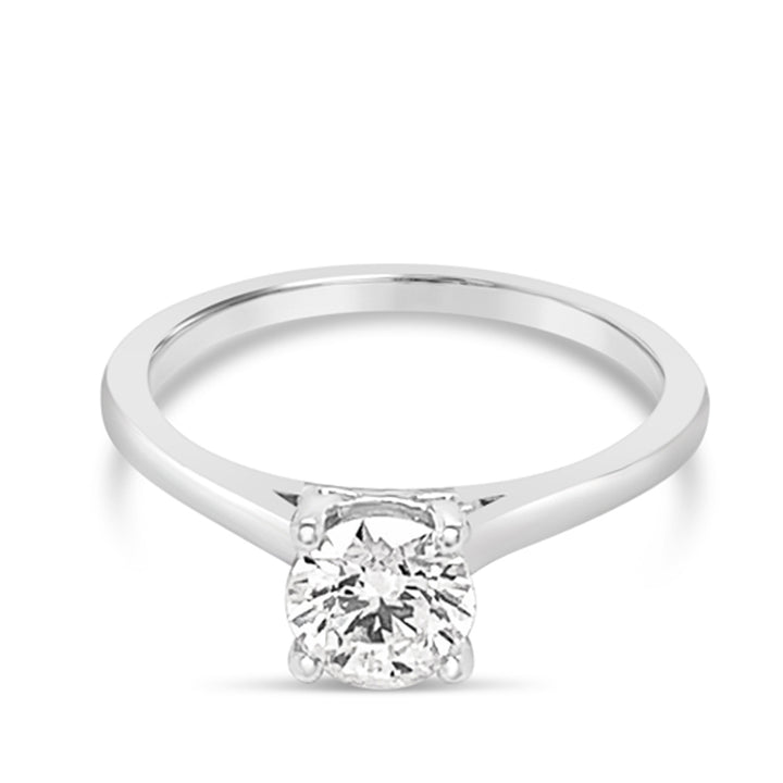 14K White With Yellow Gold Solitaire 4-Claw Mount (420-00086)