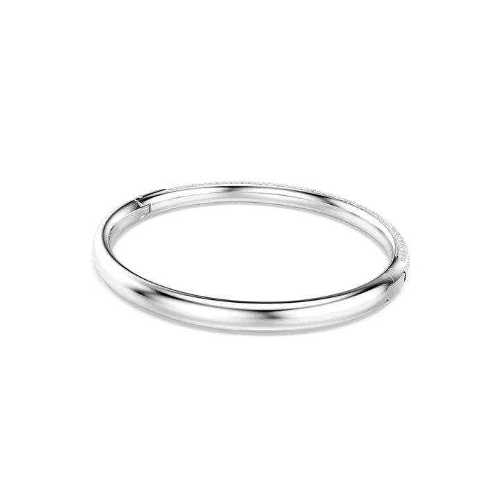 Swarovski Sublima Rhodium Plated Bangle With Clear Crystals