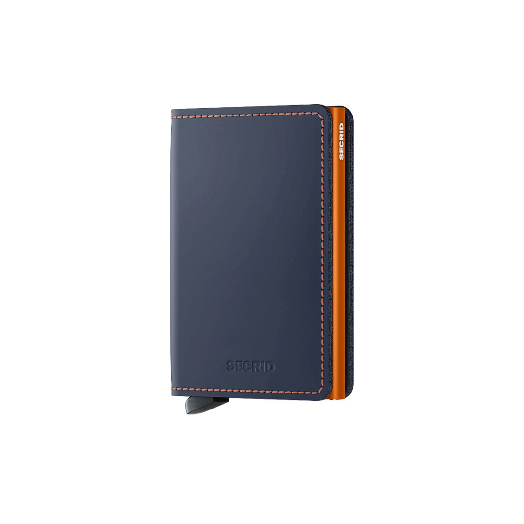 Secrid Matte Nightblue & Orange Slimwallet