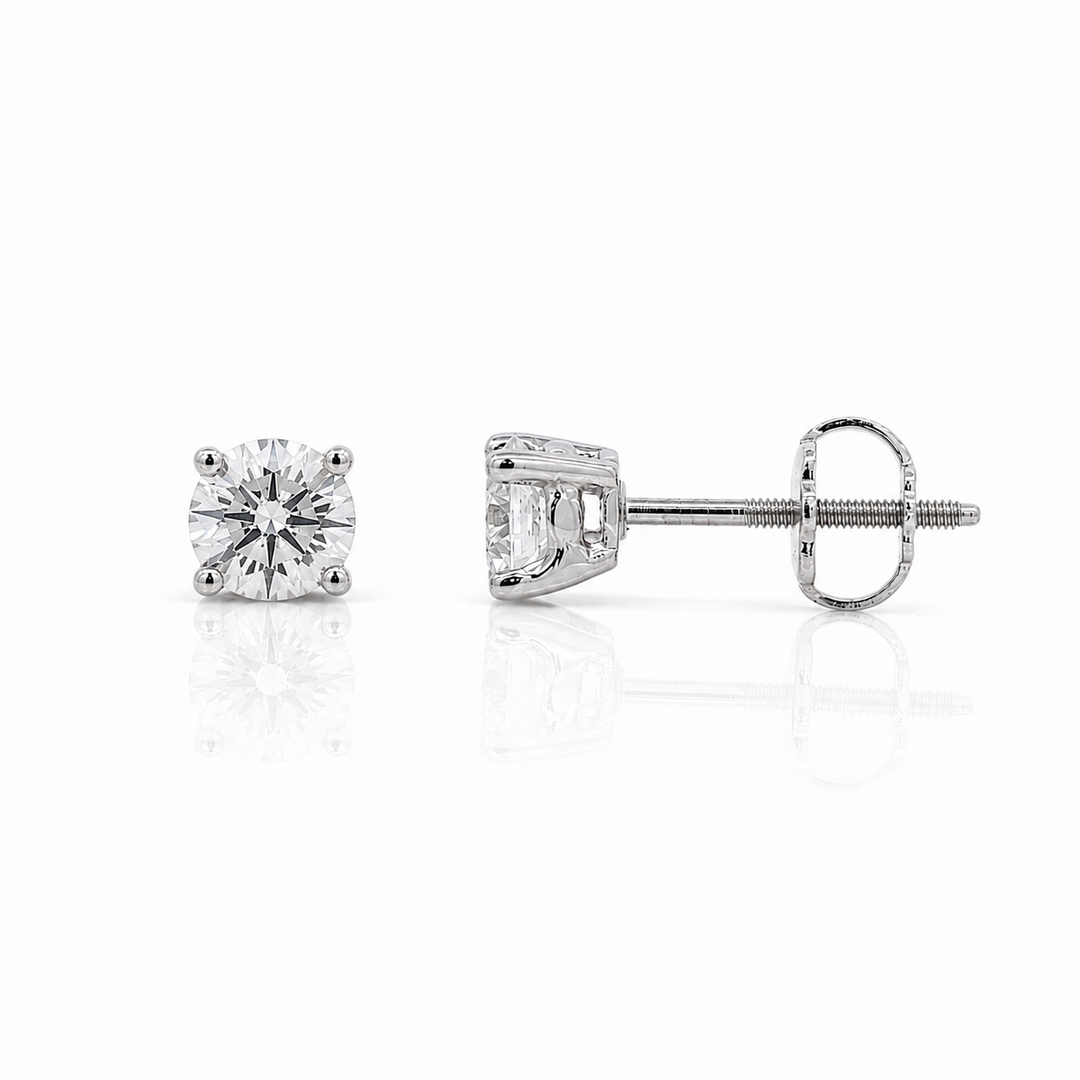 14K White Gold 0.50 CTW Lab Grown Diamond Stud Earrings