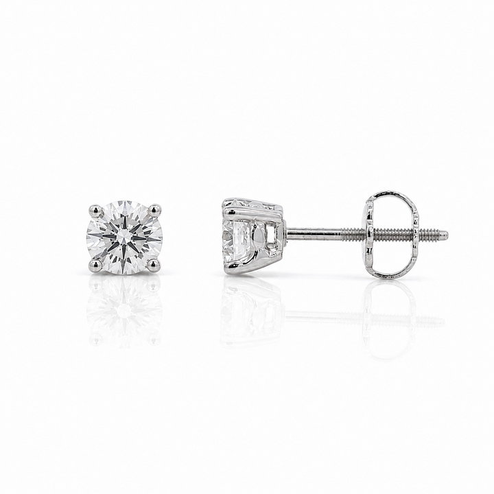 14K White Gold 0.50 CTW Lab Grown Diamond Stud Earrings