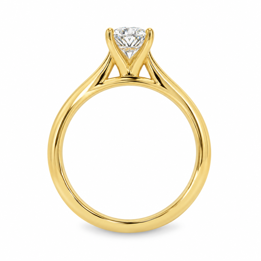 14K Yellow Gold 0.85 CTW Pear Shaped Diamond Engagement Ring