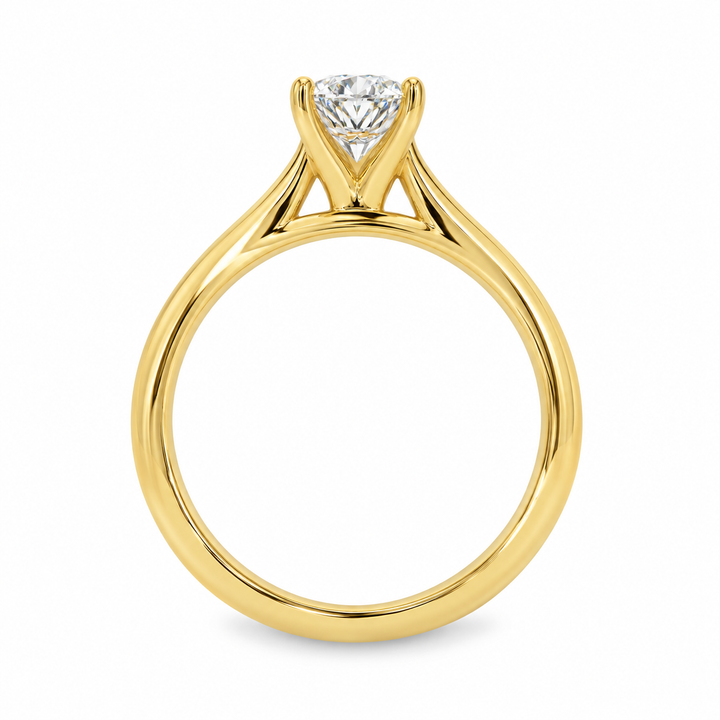 14K Yellow Gold 0.85 CTW Pear Shaped Diamond Engagement Ring