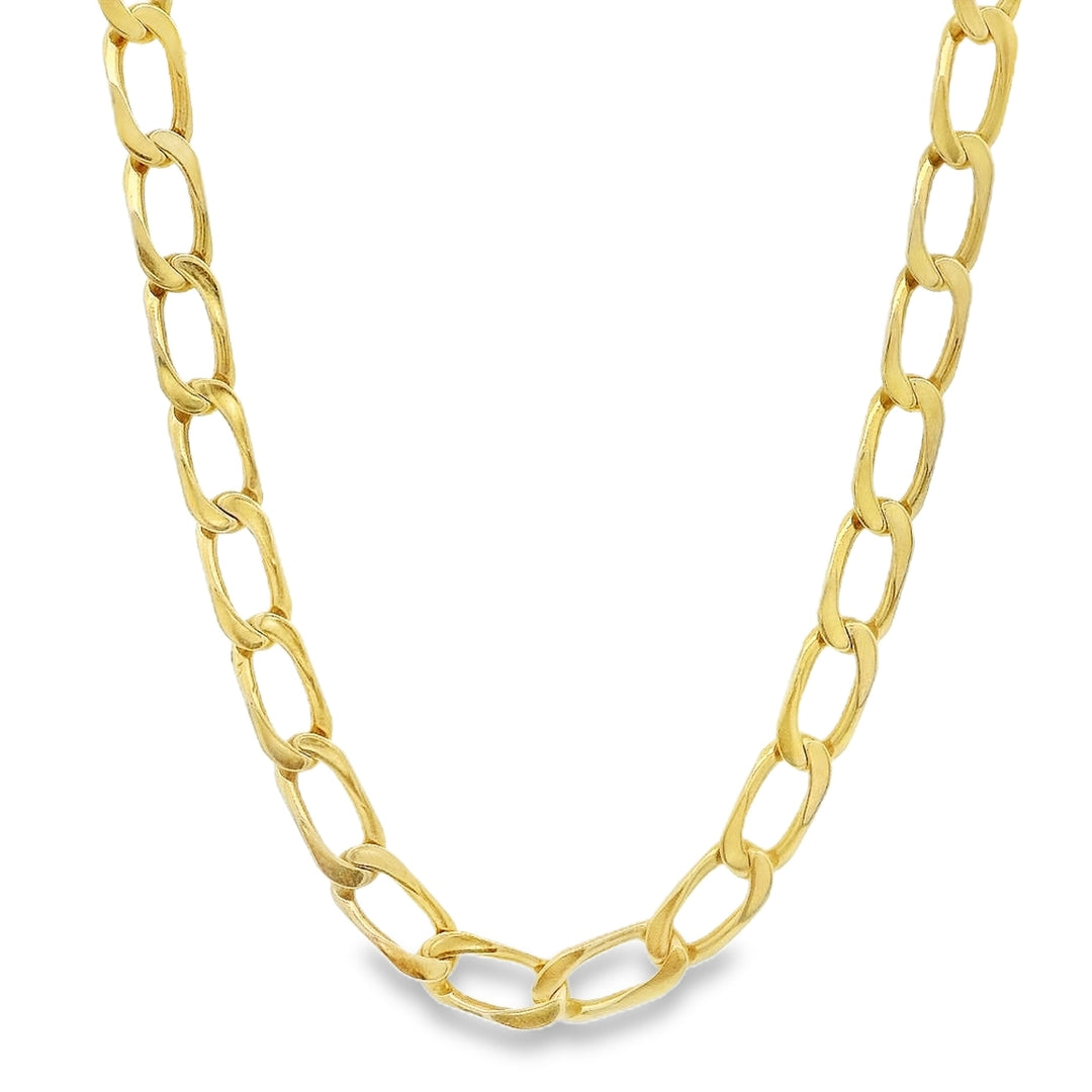 Estate - 18 Karat Yellow Gold Polished Large Oval Link 21" Chain
