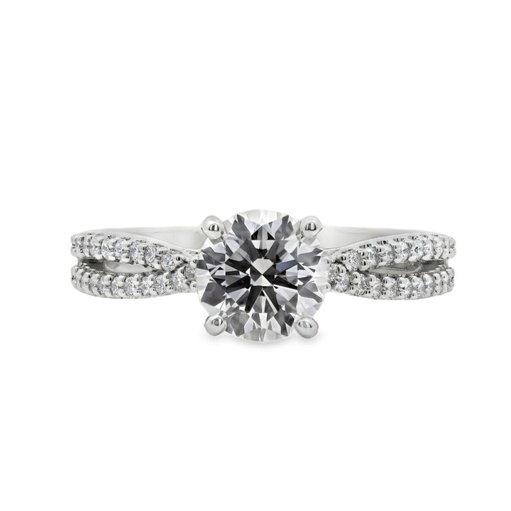 14K White Gold 0.25 CTW Diamond Set Semi-Mount Engagement Ring
