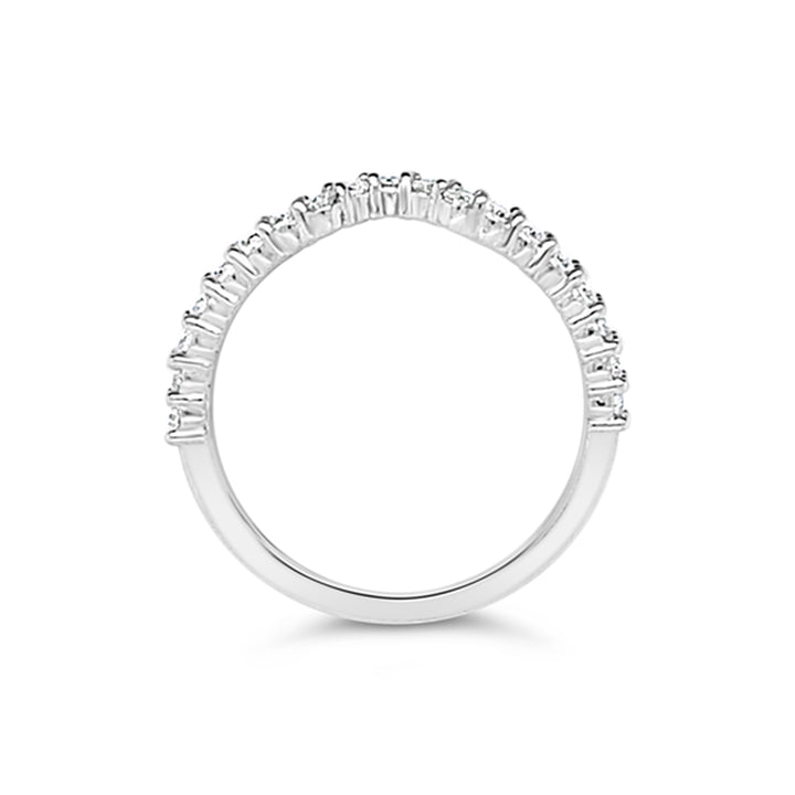 14K White Gold Diamond Set Ladies Ring