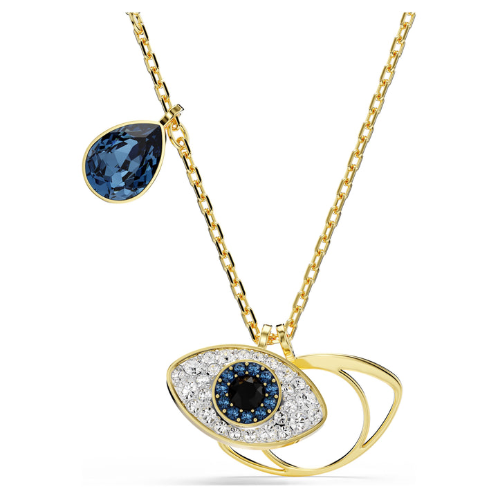 Swarovski Symbolica Gold-Tone Plated Necklace With Blue Crystals 5692178