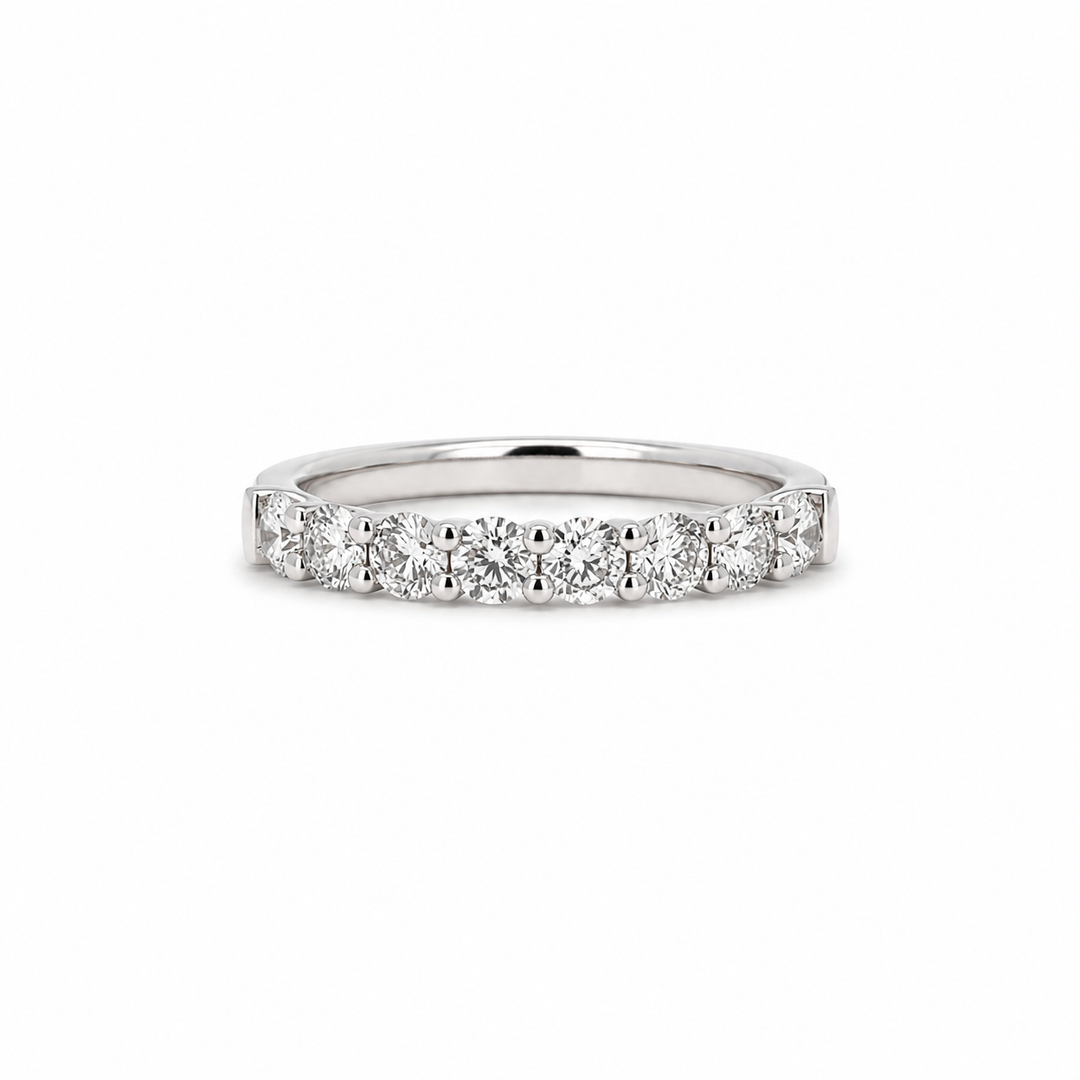 18K White Gold VS2 F/G 0.77 CTW Diamond Women's Wedding Band