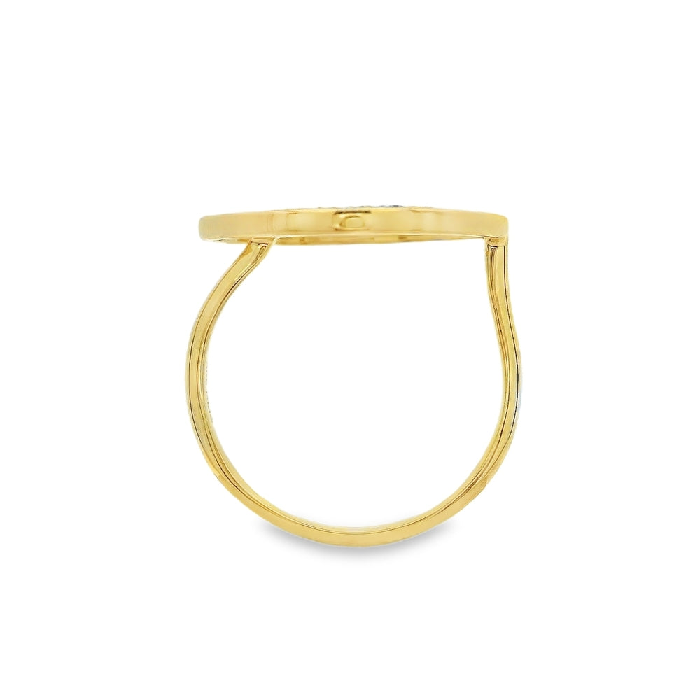 14K Yellow And White Gold Ralf Mezger 0.21 CTW Diamond Woman's Ring