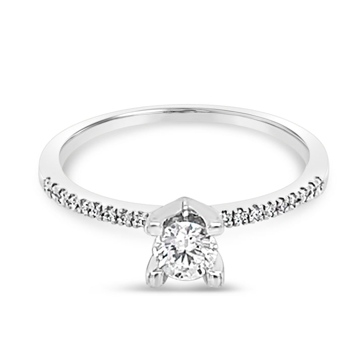 14K White Gold 0.32 CTW Diamond Engagement Ring