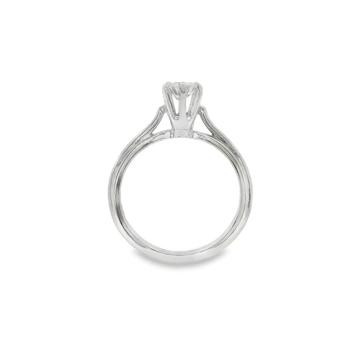 Estate - 14K White Gold 0.33 CTW Diamond Ring, Size 4
