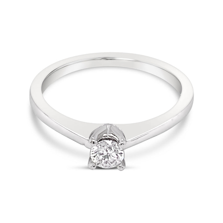 14K White Gold 0.20 CTW Canadian Diamond Solitaire Engagement Ring