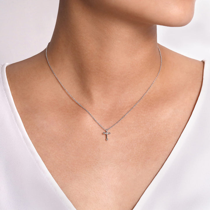 Sterling Silver Gabriel & Co. Cross Necklace