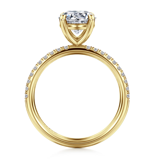 Women's 14K Yellow Gold Classic 0.20 CTW Diamond Semi-Mount Engagement Ring