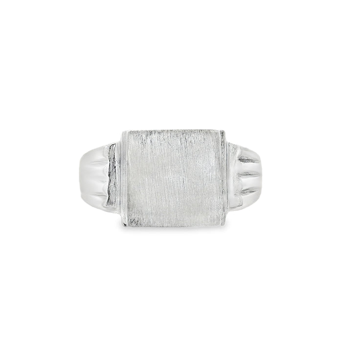Sterling Silver Square Men's Signet Ring Size 11