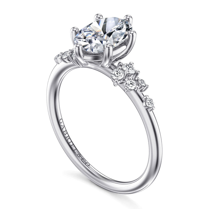 Women's 14K White Gold Diamond 0.18 CTW Semi-Mount Engagement Ring