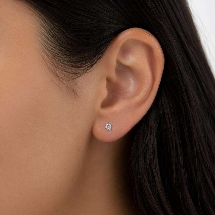 14K Yellow Gold 0.20CTW LAB Grown Diamond Stud Earrings