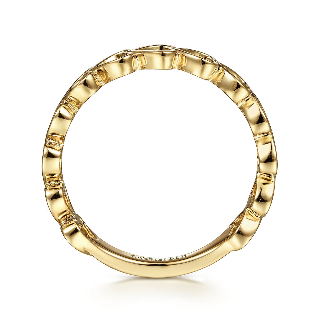 Women's 14K Yellow Gold Gabriel & Co. Polished Open Heart Pattern Ring