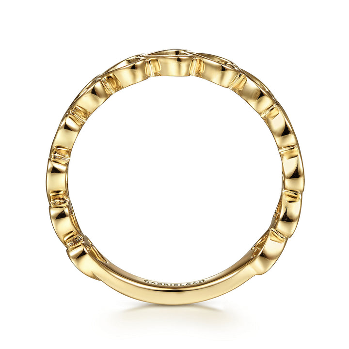 Women's 14K Yellow Gold Gabriel & Co. Polished Open Heart Pattern Ring