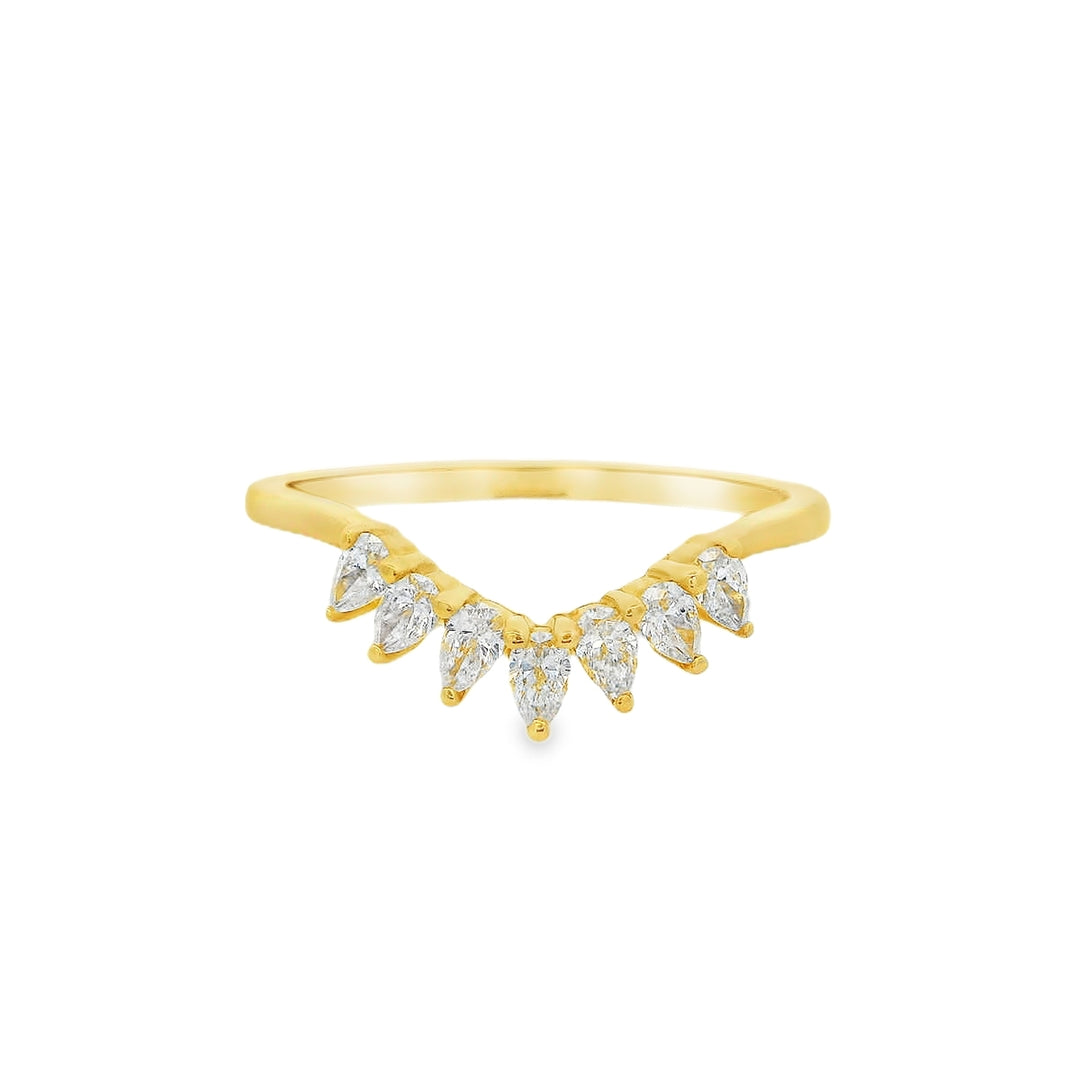 14K Yellow Gold 0.35 CTW Diamond Women's Wedding Band