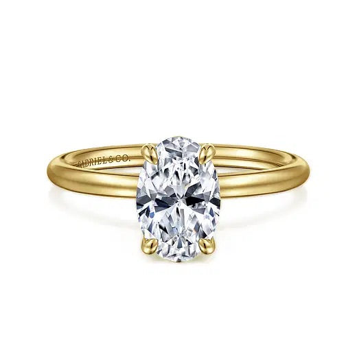 Women's 14K Yellow Gold Solitaire Ring Mount 420-00147