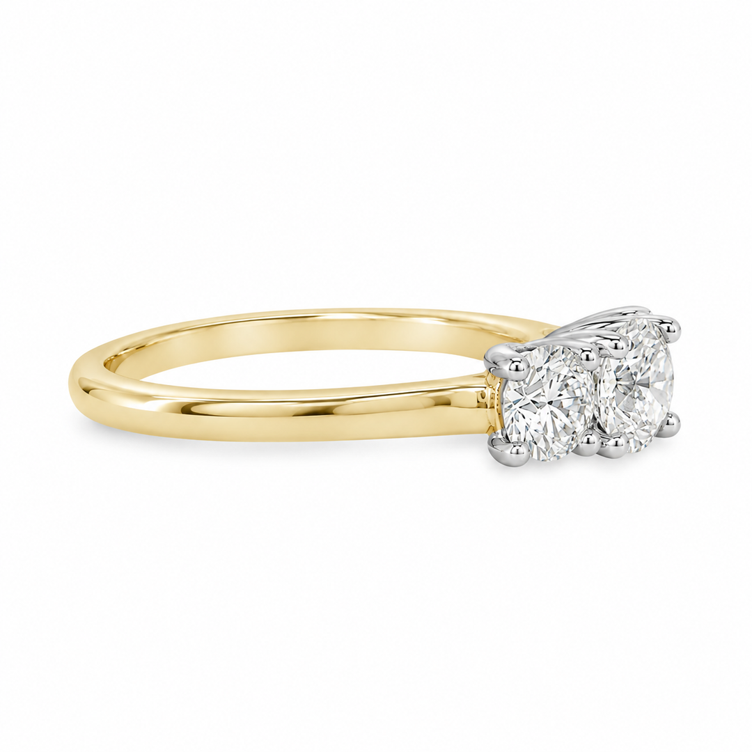 14K Yellow And White Gold 1.15 CTW Diamond Engagement Ring