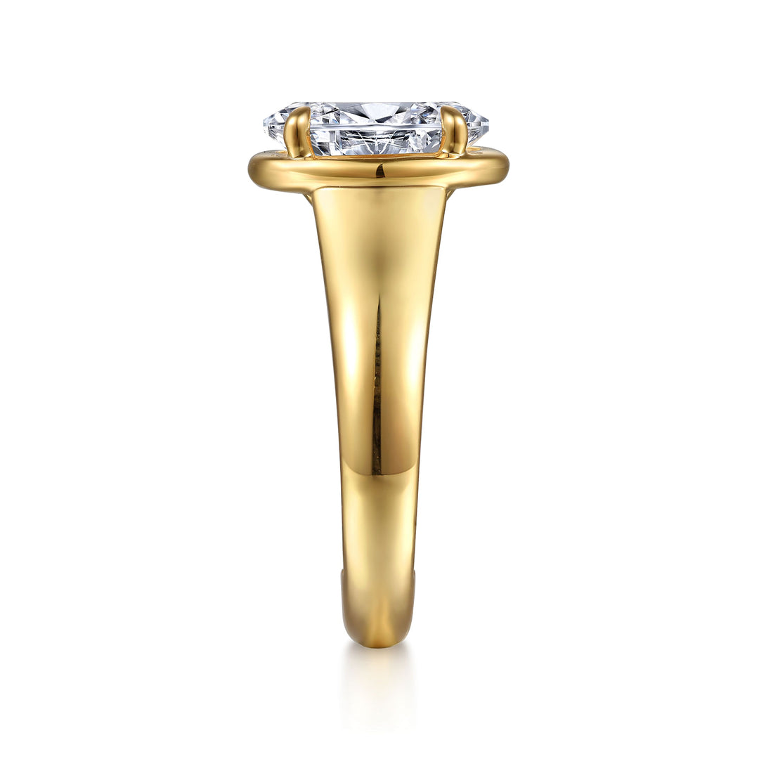 14K Yellow Gold 0.35 CTW Diamond Semi-Mount Engagement Ring