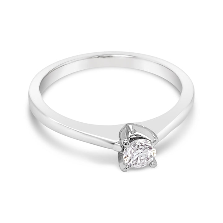 14K White Gold 0.20 CTW Canadian Diamond Solitaire Engagement Ring