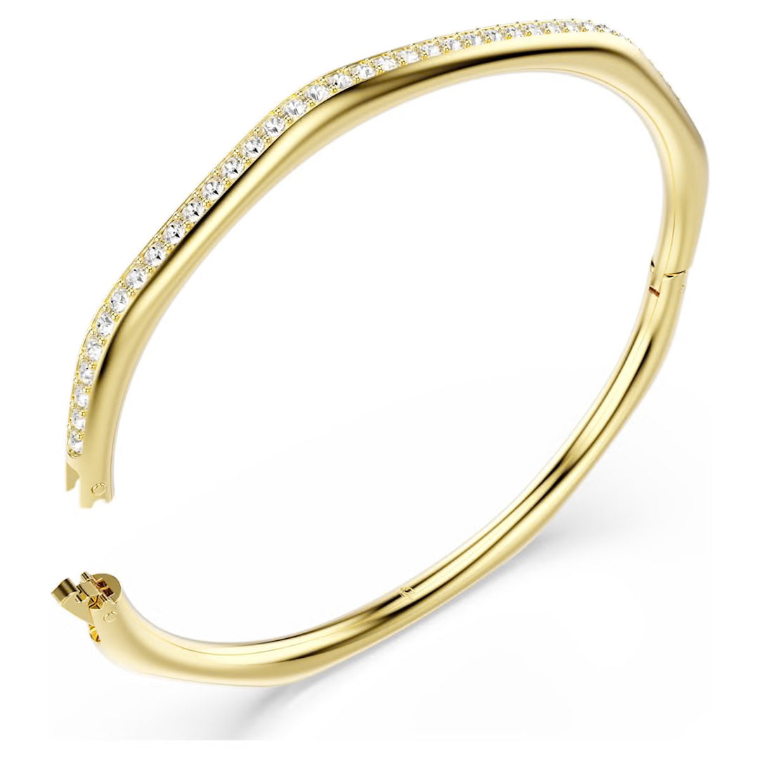 Swarovski Dextera Gold-Tone Plated Bangle With Clear Crystals 5724581