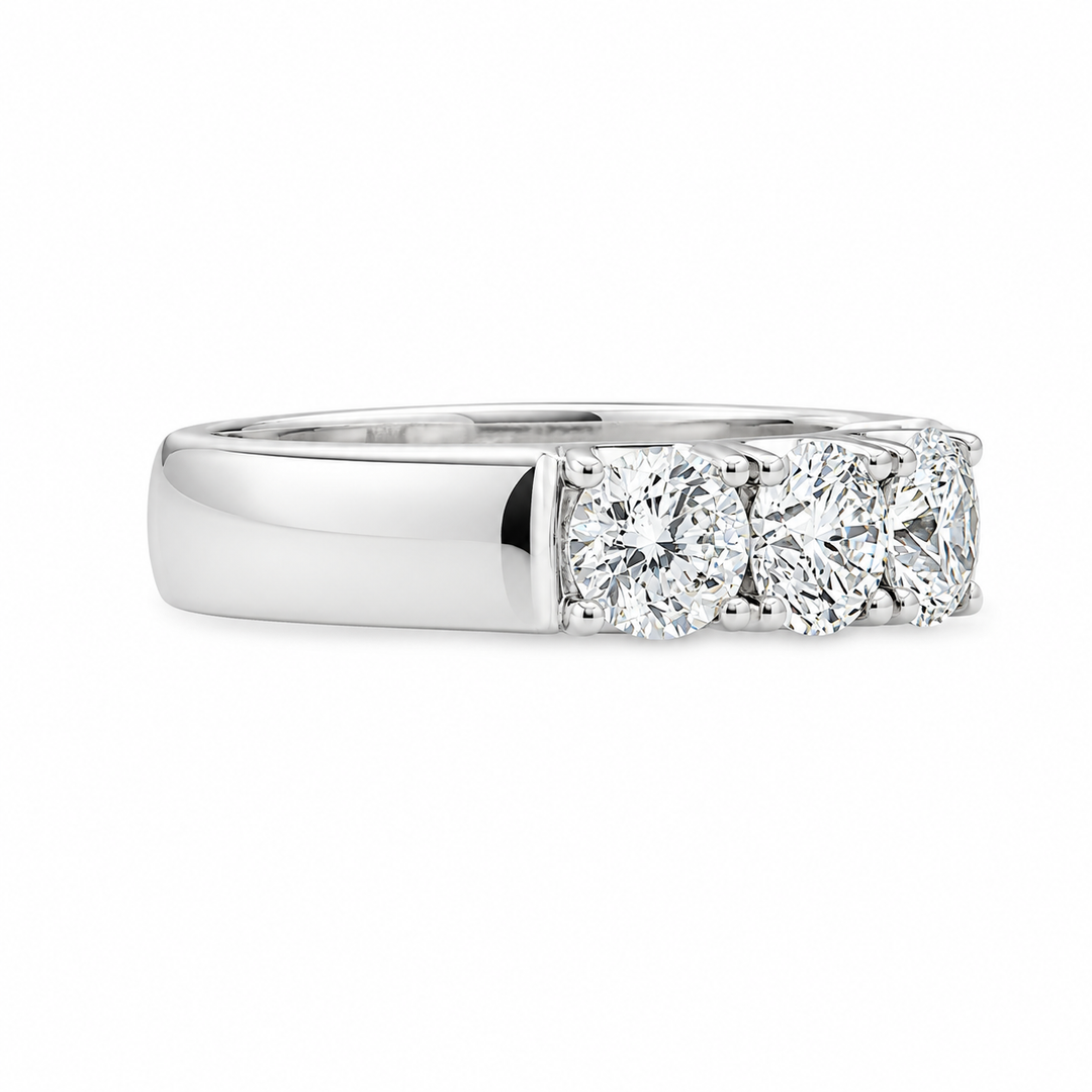 Women's 18K White Gold 2.57 CTW Diamond Anniversary Ring