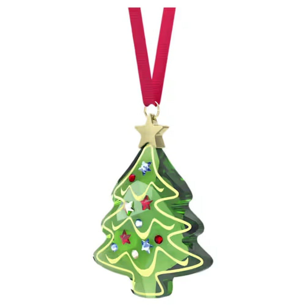 Swarovski Holiday Cheers Green Crystal Christmas Tree With Multi-Coloured Crystal Ornaments 5701867