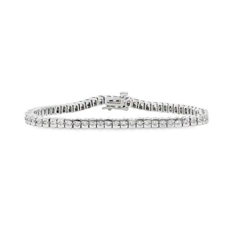 14K White Gold 7" 2 CTW Diamond Bracelet